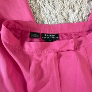 Lauren Ralph Lauren 100% Silk Pink Trousers size 4